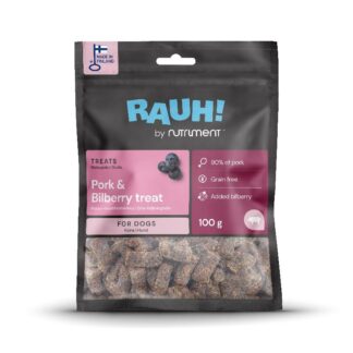 RAUH__PORK-BILBERRY_TREAT__POSSU-MUSTIKKAHERKKU__100G